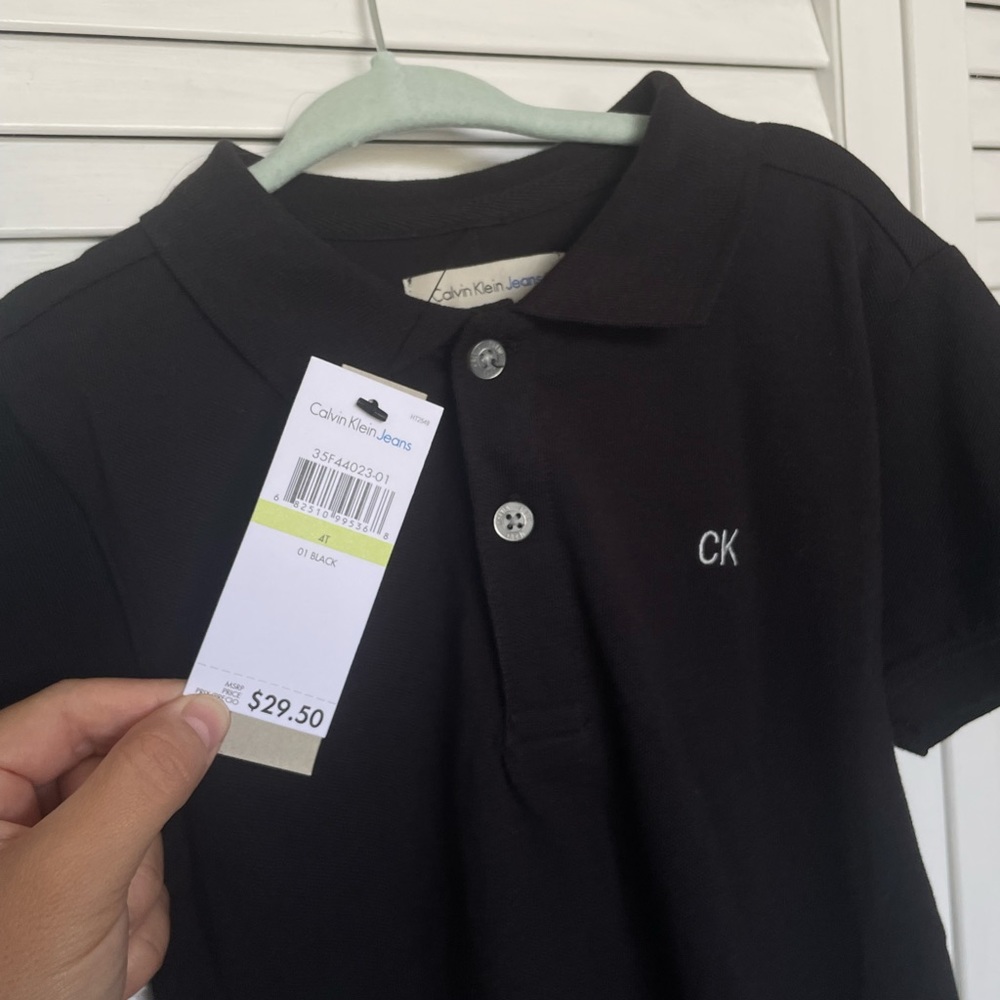 Black Calvin Klein Polo 4T